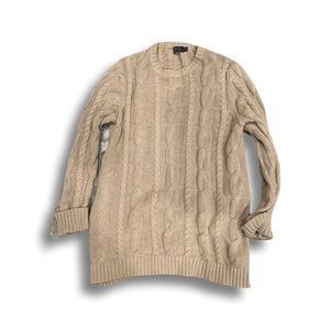 Ralph Lauren size M cotton sweater with leather side zip trim - excellent cond